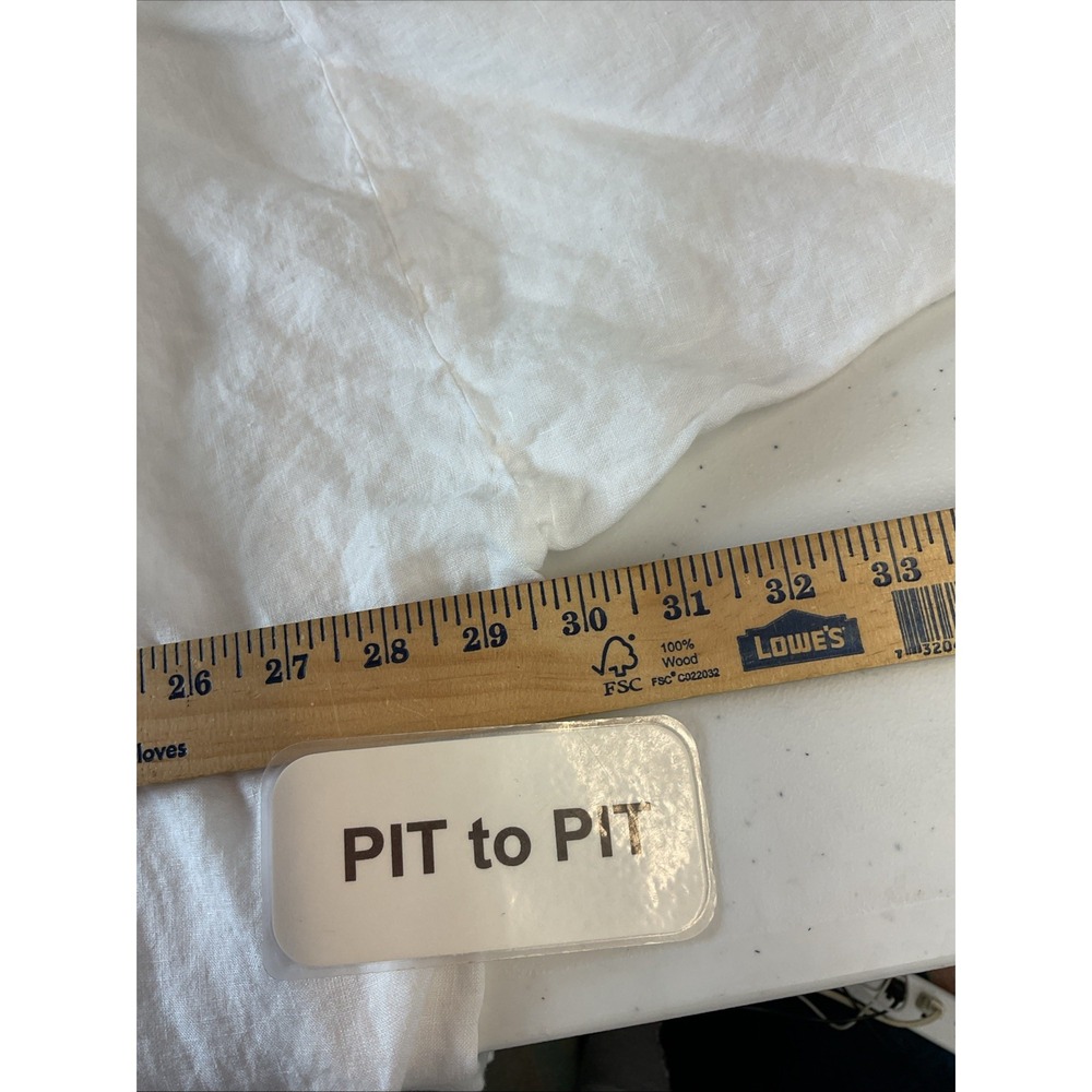 La Fixsun Lagenlook Top Womens One Size Ivory  Pocket Details Avant Garde Button - Picture 5 of 7